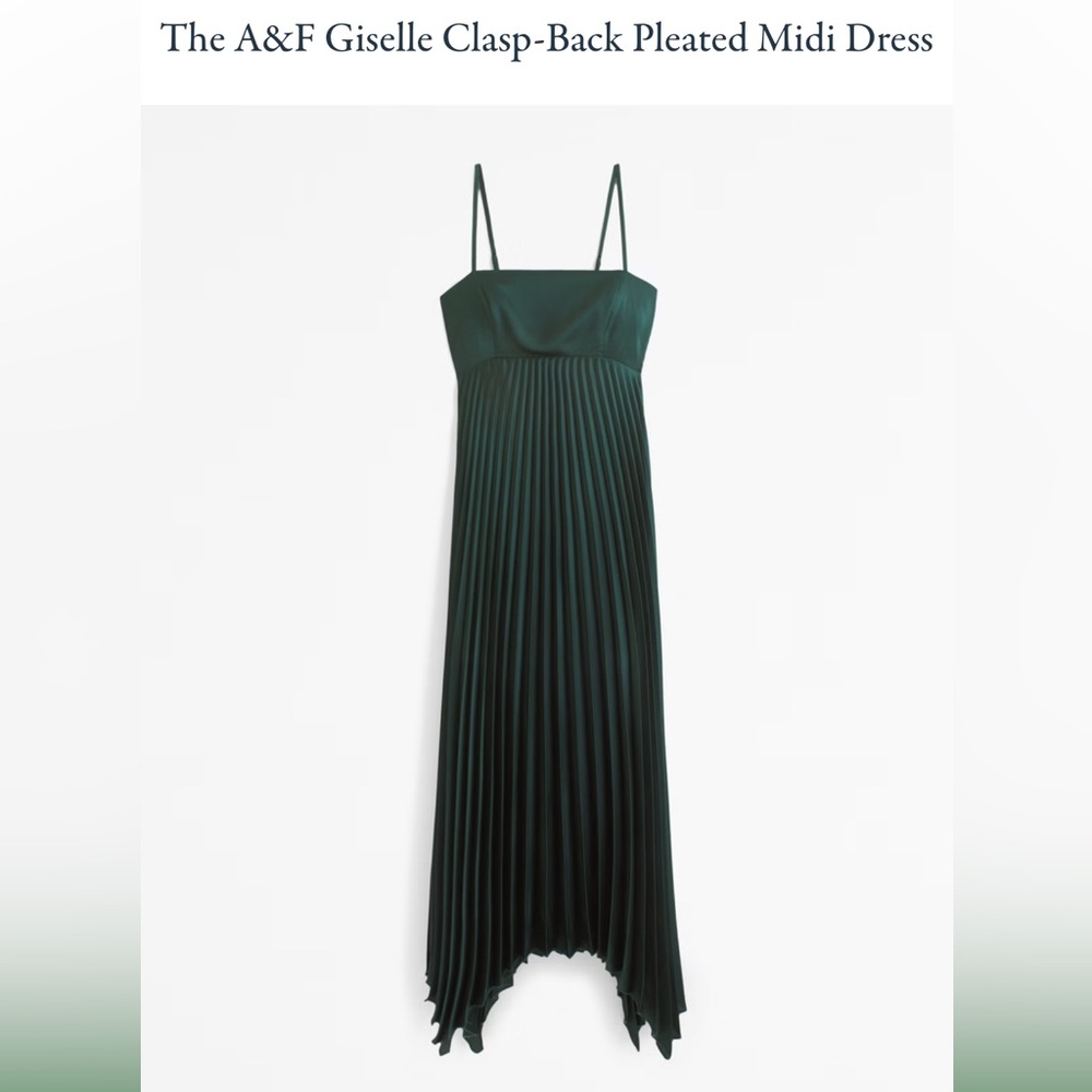 Abercrombie Gisele clasp back pleated midi dress- medium